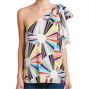 ⭐️TRINA TURK 100% Ezmerelda Silk One Shoulder Top